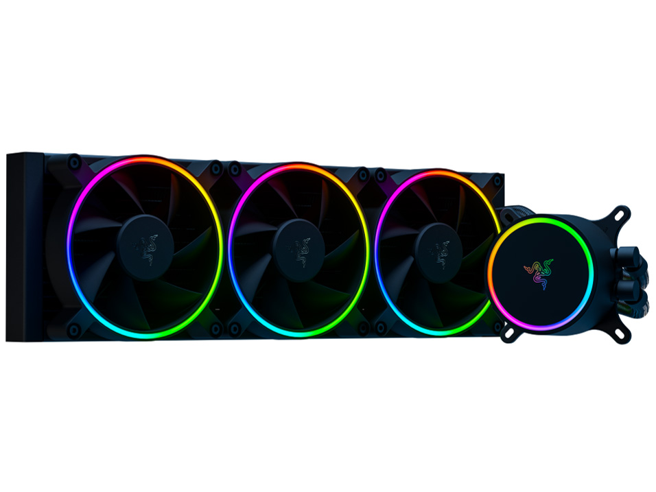 Hanbo Chroma RGB AIO Liquid Cooler 360MM (aRGB Pump Cap) RC21-01770200-R3M1 �̐��i�摜