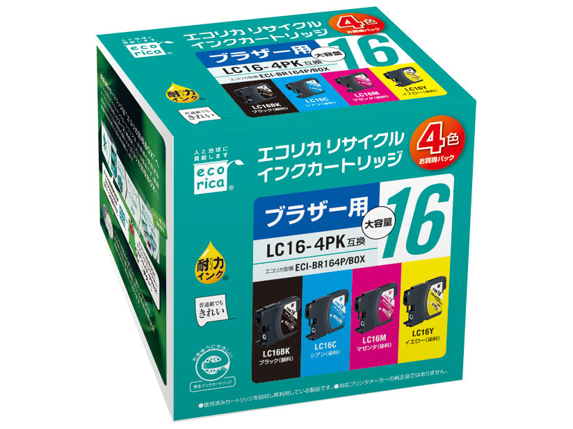 ECI-BR164P/BOX [�u���U�[�p LC16-4PK 4�F�p�b�N] �̐��i�摜