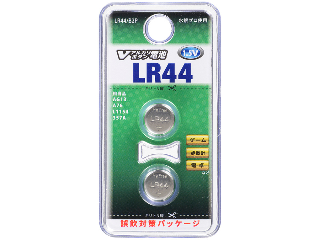 V�V���[�Y �A���J���{�^���d�r 2�p�b�N LR44/B2P �̐��i�摜