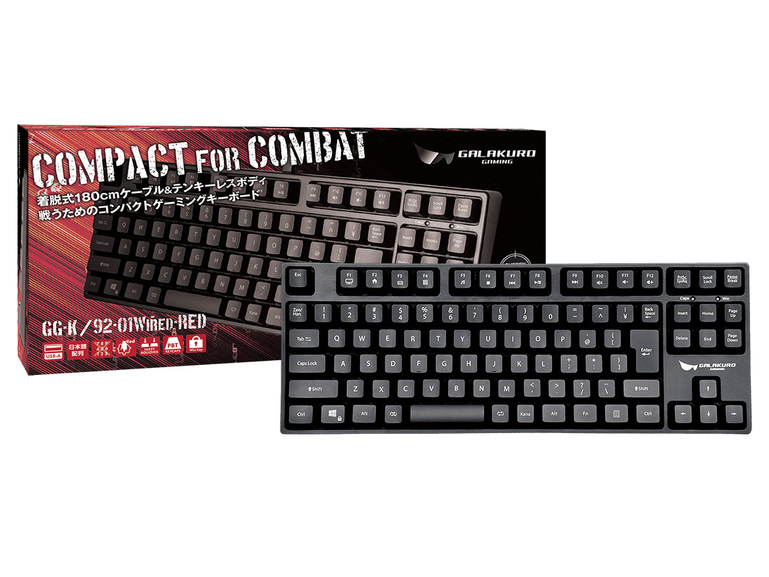 GALAKURO GAMING GG-K/92-01Wired-RED �Ԏ�