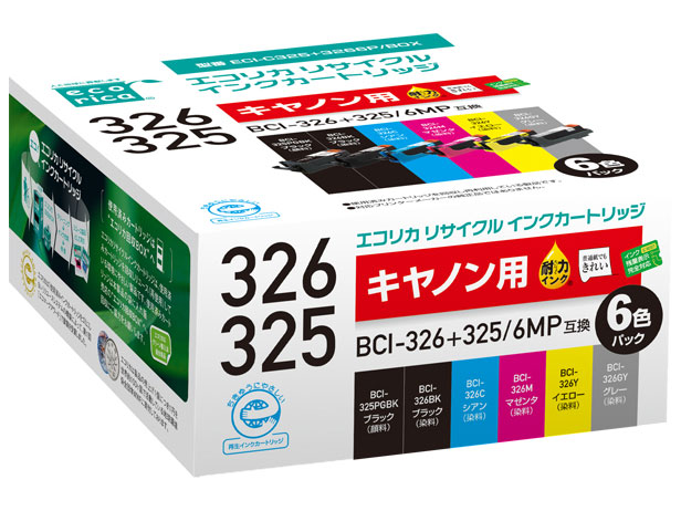 ECI-C325+3266P/BOX [�L���m���p BCI-326+325/6MP 6�F�p�b�N] �̐��i�摜