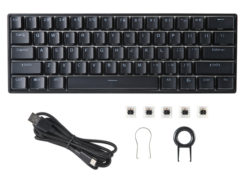 S.T.R.I.K.E. 6 60% RGB Mechanical Keyboard KS63NMUSBL000-0J [�u���b�N]