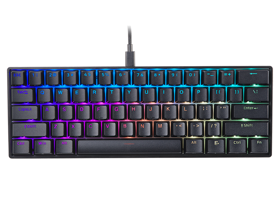 S.T.R.I.K.E. 6 60% RGB Mechanical Keyboard KS63NMUSBL000-0J [�u���b�N] �̐��i�摜