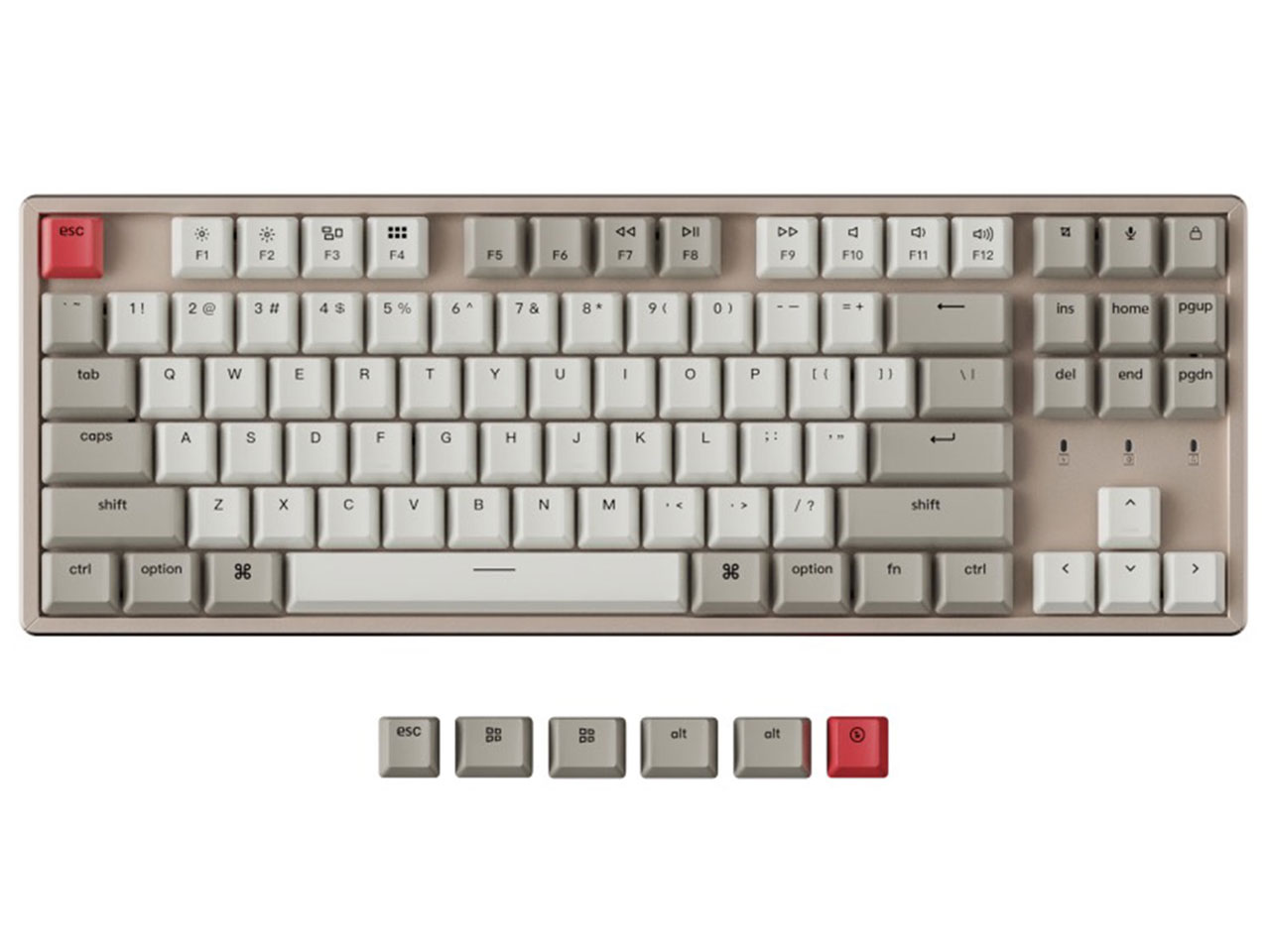 K8 Non-Backlight Wireless Mechanical Keyboard �z�b�g�X���b�v���f�� K8-M1-US �Ԏ� �̐��i�摜