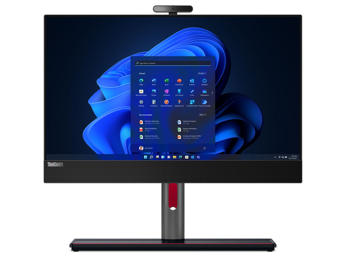 ThinkCentre M90a All-in-One Gen 3 Core i3 12100�E4GB�������[�E256GB SSD�E23.8�^�t��HD�t������ 11VFCTO1WW �̐��i�摜