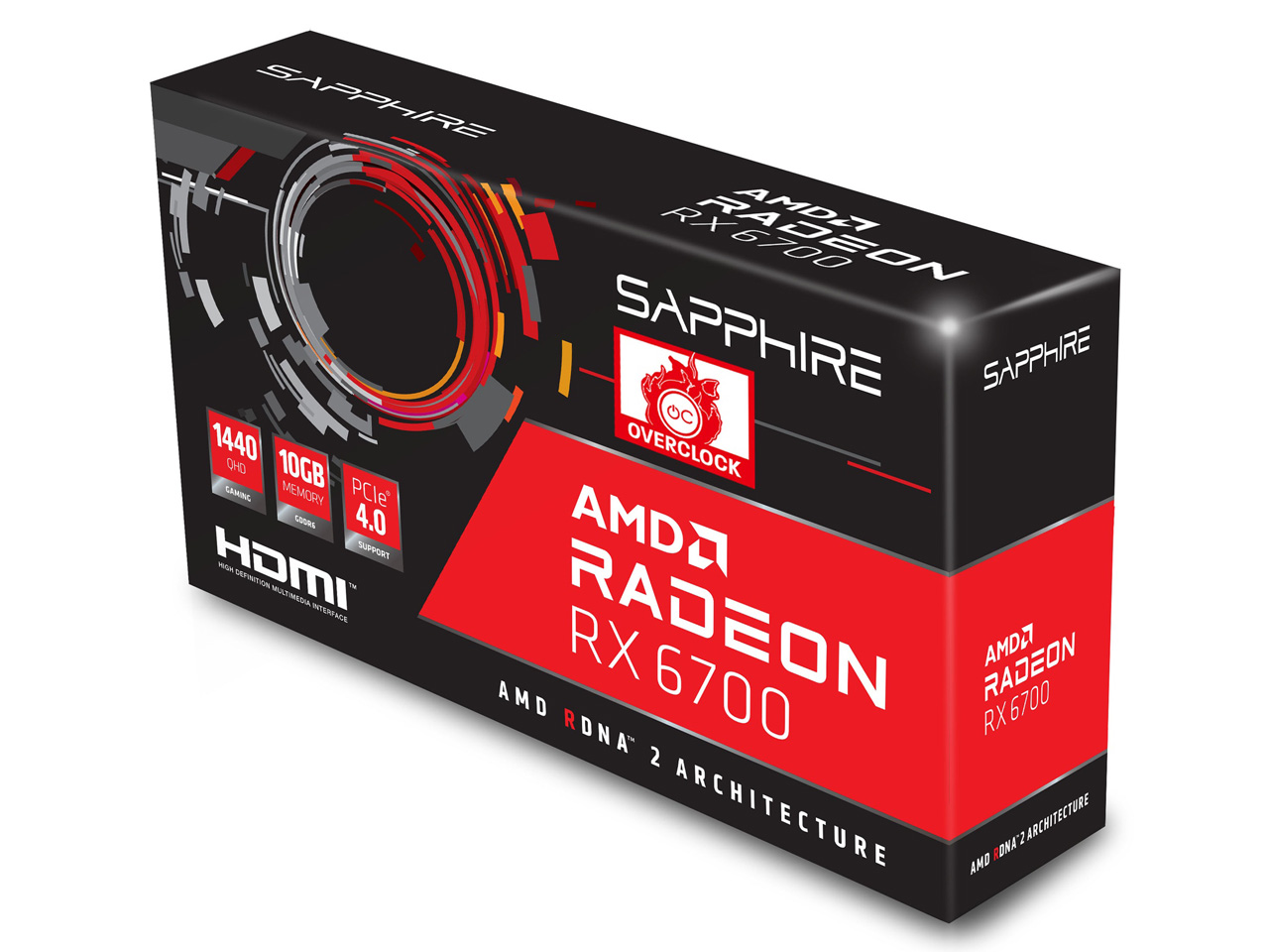 SAPPHIRE RADEON RX 6700 GAMING OC 10GB GDDR6 HDMI/TRIPLE DP [PCIExp 10GB]
