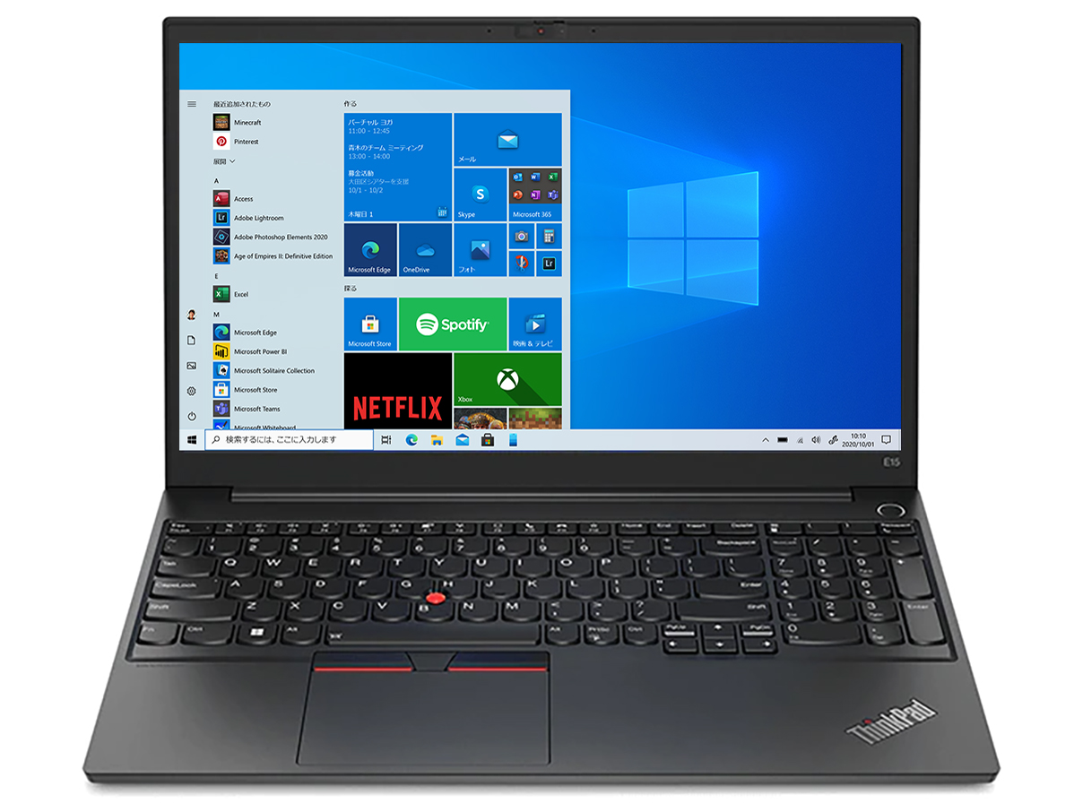 ThinkPad E15 Gen 4 Windows 10 Pro�EAMD Ryzen 5 5625U�E8GB�������[�E256GB SSD�E15.6�^�t��HD�t������ �I�t�B�X�t�� 21ED007QJP �̐��i�摜
