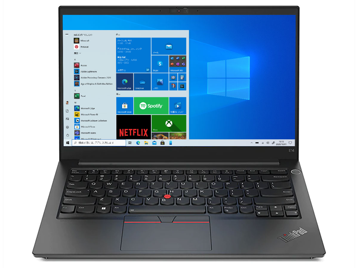 ThinkPad E14 Gen 4 Windows 10 Pro�EAMD Ryzen 5 5625U�E8GB�������[�E256GB SSD�E14�^�t��HD�t������ �I�t�B�X�t�� 21EB007EJP �̐��i�摜