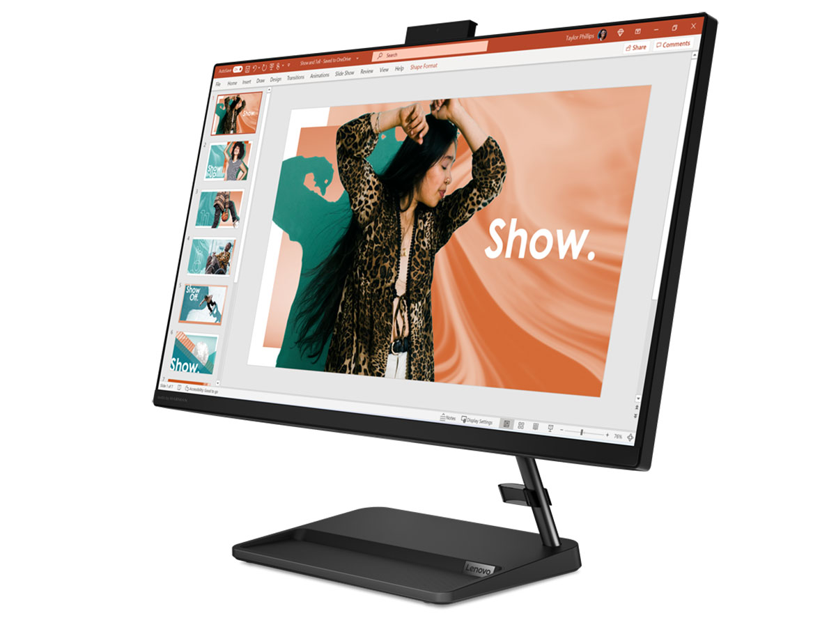 IdeaCentre AIO 370i Core i5 1240P�E8GB�������[�E512GB SSD�E27�^�t��HD�t������ �I�t�B�X�t�� F0GJ009WJP �̐��i�摜