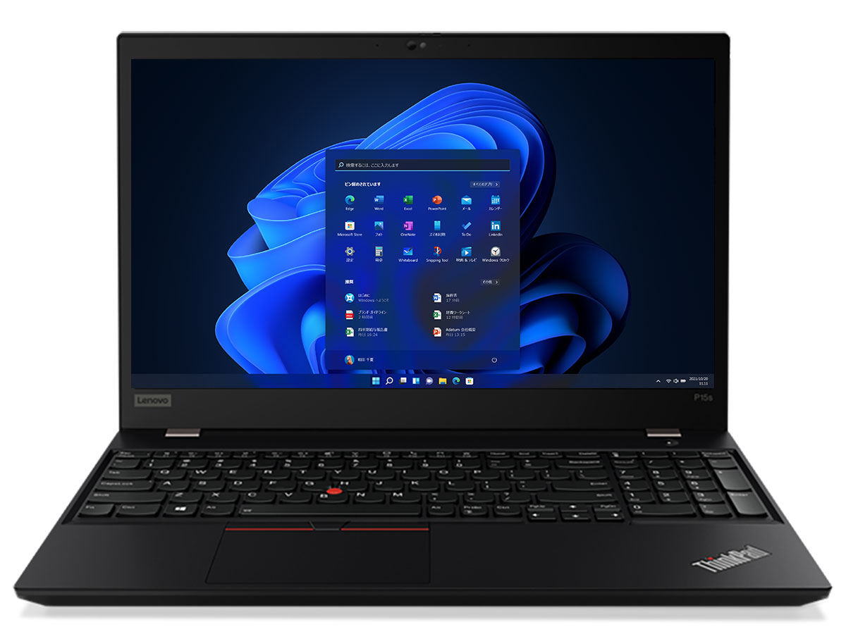 ThinkPad P15s Gen 2 Windows 11 Pro�ECore i7 1165G7�E8GB�������[�E256GB SSD�EQuadro T500�E15.6�^�t��HD�t������ 20W6CTO1WW