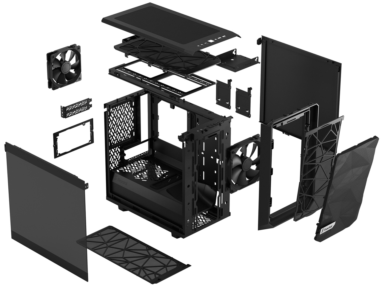 Meshify 2 Nano TG FD-C-MES2N-01 [�u���b�N/�_�[�N]