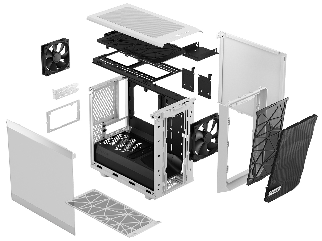 Meshify 2 Nano TG FD-C-MES2N-02 [�z���C�g/�N���A]