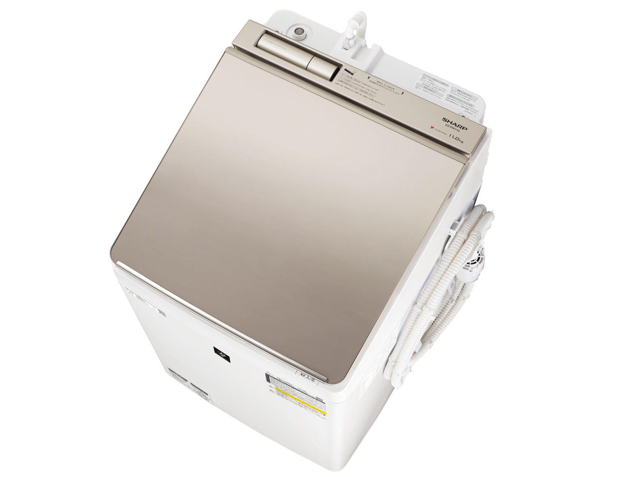 SHARP 縦型洗濯機11.0kg ES-GE11D 10kg 穴なしサイクロン Amazon | シャープ 穴なし槽 全自動洗濯機 ES-GE6G-T 洗濯容量