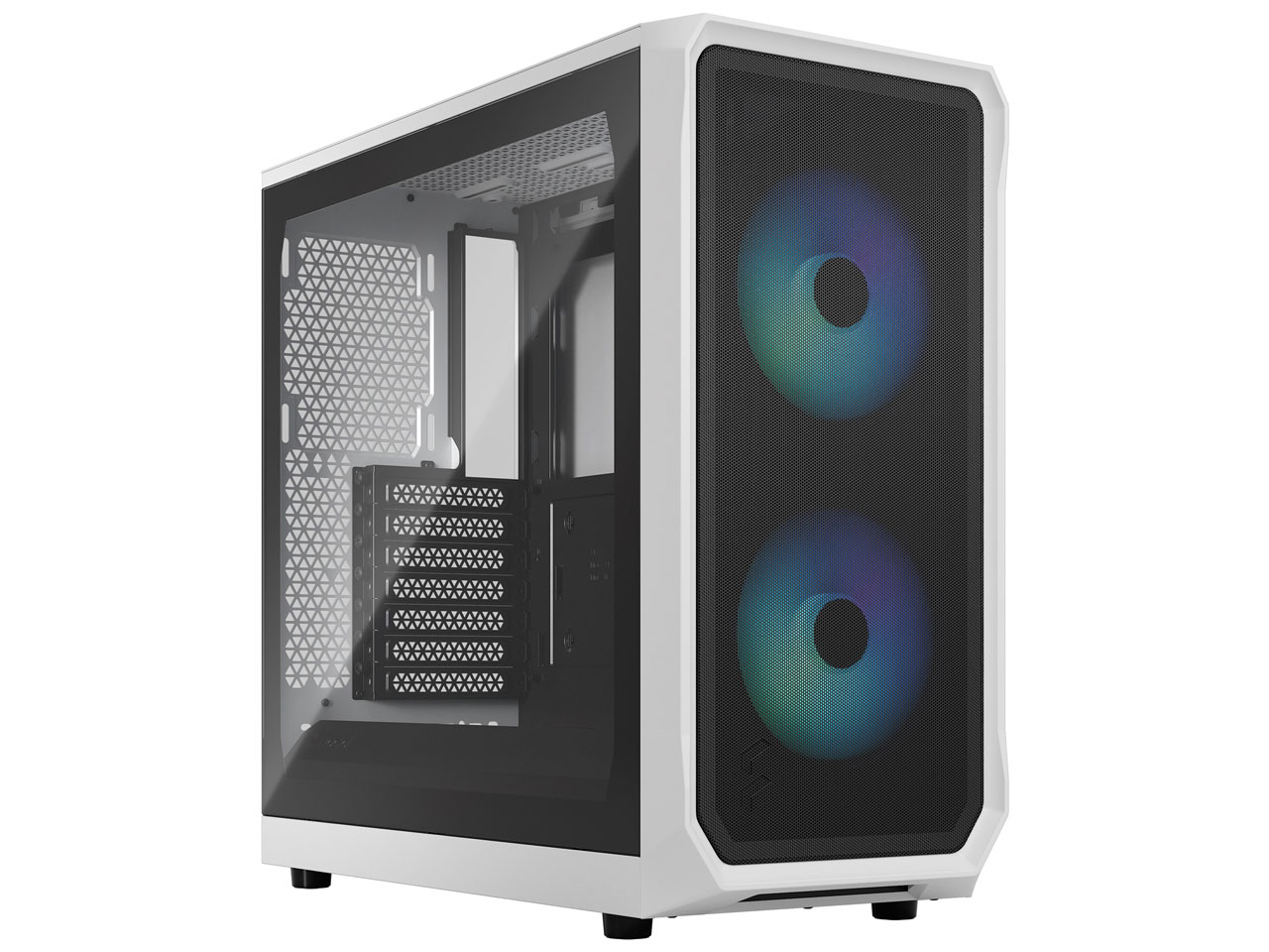 Fractal Design Focus 2 白 pcケース ファン4 Fractal Design Focus 2 RGB TG FD-C-FOC2A-04 [ホワイト/クリア