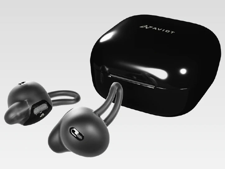 AVIOT openpiece 耳を塞がないワイヤレスイヤホンTE-M1ブラック AVIOT TE-M1 Openpiece 耳を塞がない ワイヤレスイヤホン