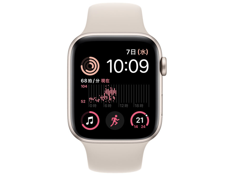 Apple Watch SE ��2���� GPS���f�� 44mm MNJX3J/A [�X�^�[���C�g�X�|�[�c�o���h]