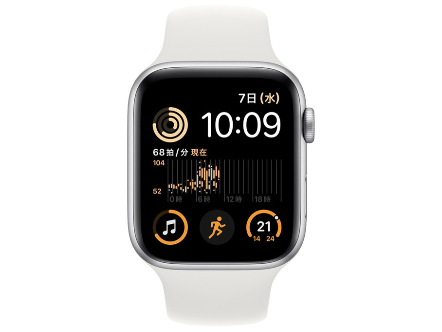 Apple Watch SE ��2���� GPS���f�� 44mm MNK23J/A [�V���o�[/�z���C�g�X�|�[�c�o���h]