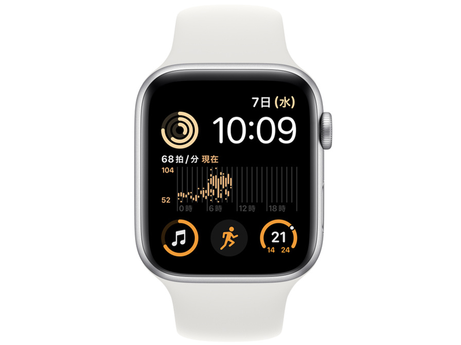 Apple Watch SE ��2���� GPS+Cellular���f�� 44mm MNQ23J/A [�V���o�[/�z���C�g�X�|�[�c�o���h]