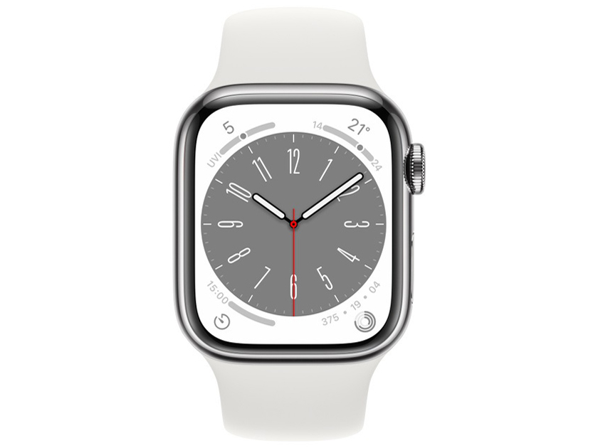 Apple Watch Series 8 GPS+Cellular���f�� 41mm MNJ53J/A [�V���o�[�X�e�����X�X�`�[���P�[�X/�z���C�g�X�|�[�c�o���h]