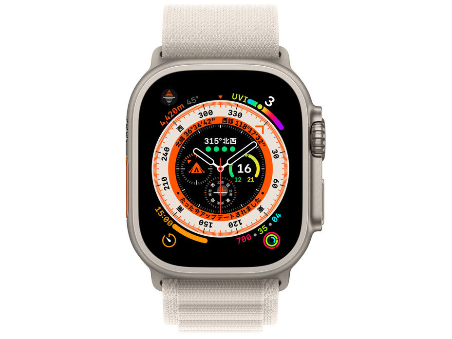 Apple Watch Ultra GPS+Cellular���f�� 49mm MQFQ3J/A [�X�^�[���C�g�A���p�C�����[�v S]