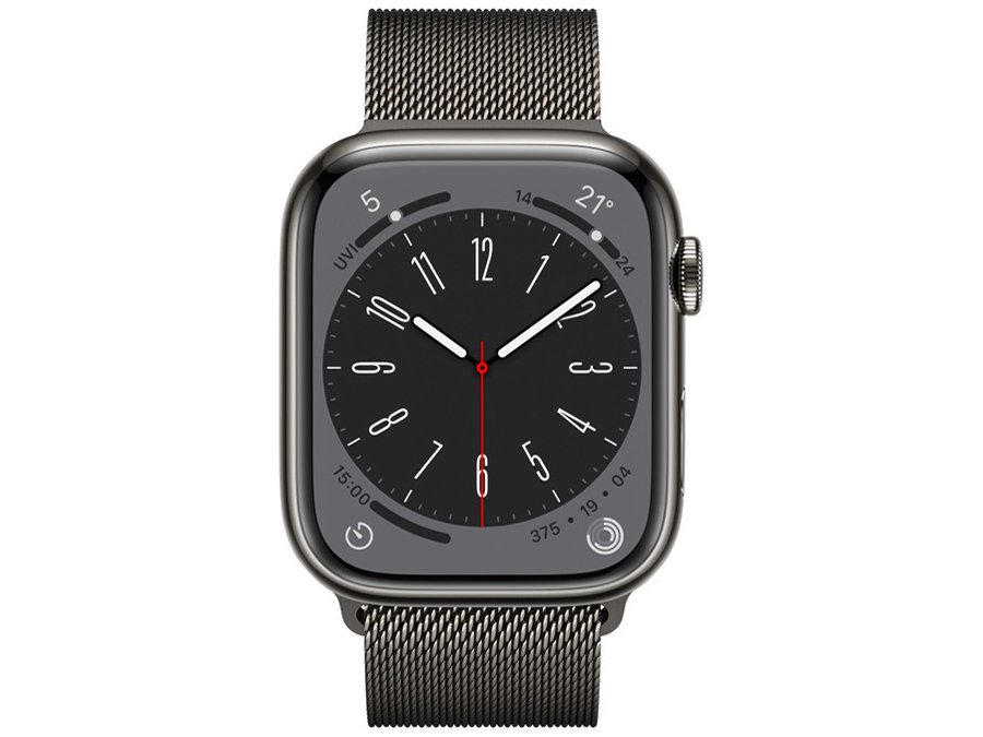 Apple Watch Series 8 GPS+Cellular���f�� 45mm MNKX3J/A [�O���t�@�C�g�X�e�����X�X�`�[���P�[�X/�O���t�@�C�g�~���l�[�[���[�v]