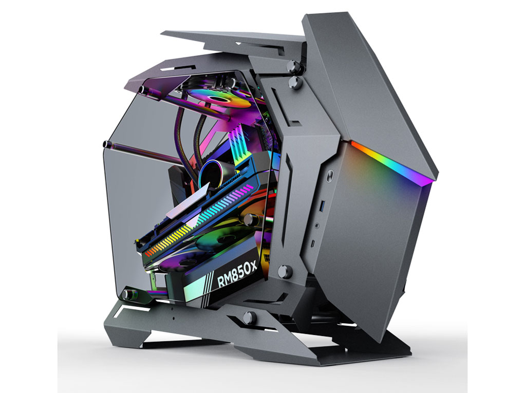 Harigane-418199 Core i7 12700/16GB������/1TB NVMe SSD/RTX 3060���ڃ��f�� [�O���[] �̐��i�摜