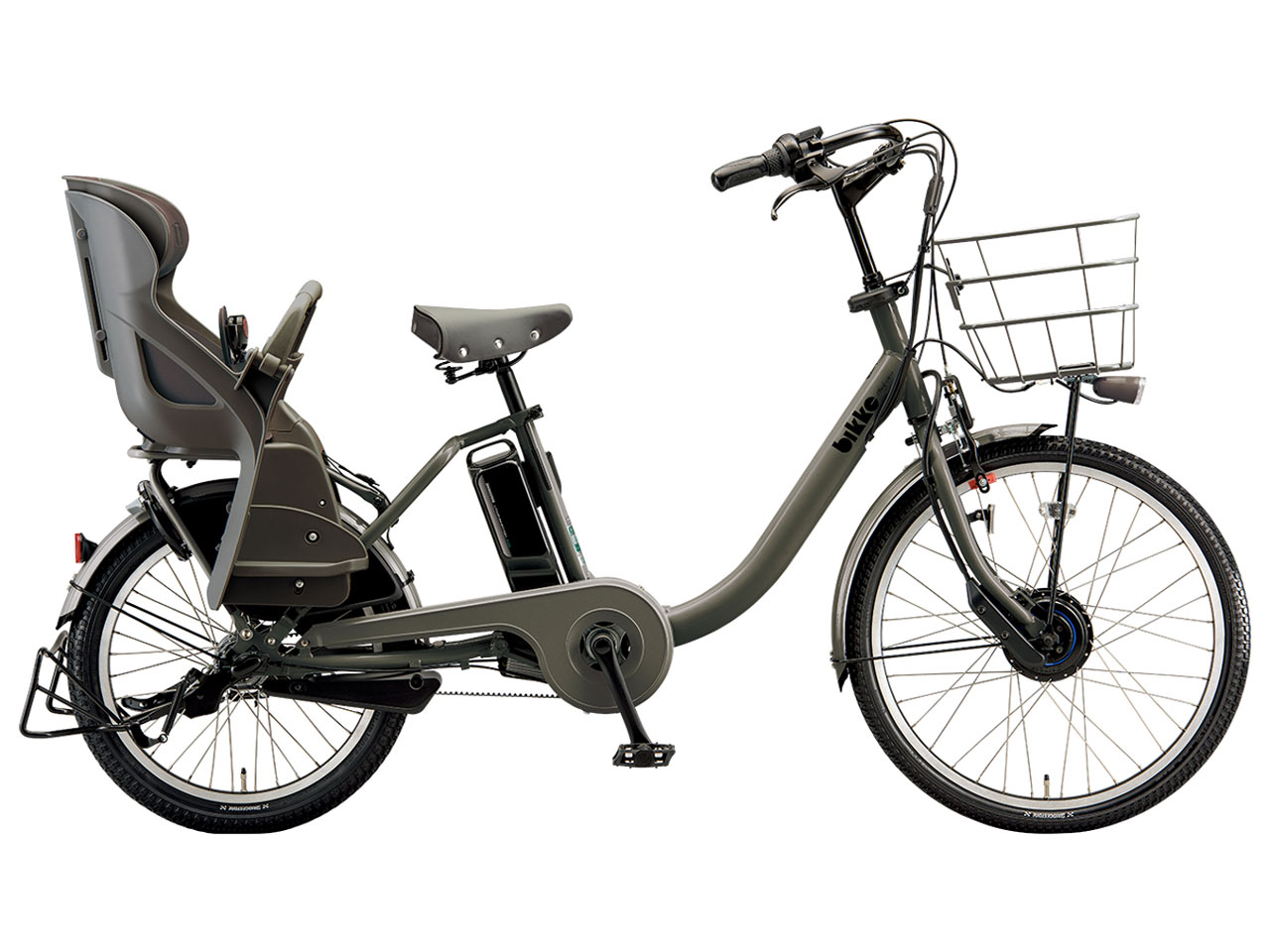 bikke2 電動アシスト自転車 グレーブラック シティタイプ ブリヂストン bikke MOB dd BM0B43 [E.XBKブルーグレー] + 専用