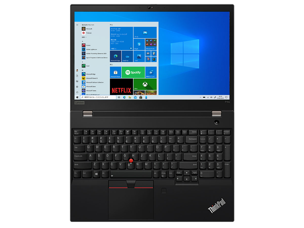 ThinkPad P15s Gen 2 Windows 10 Pro�ECore i7 1165G7�E16GB�������[�E512GB SSD�EQuadro T500�E15.6�^�t��HD�t������ 20W7S2JC00