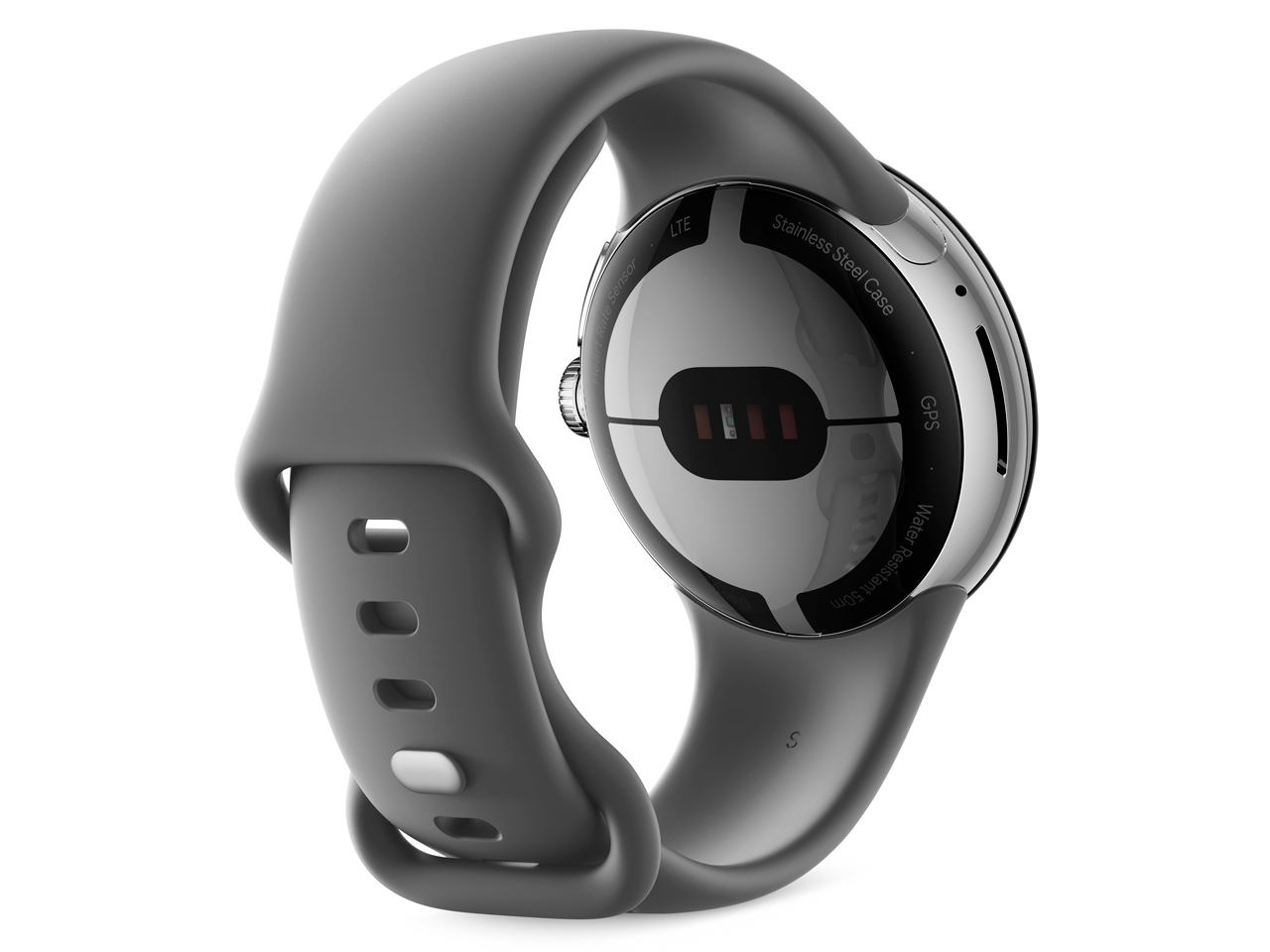 Pixel Watch [Polished Silver �X�e�����X �P�[�X/Charcoal �A�N�e�B�u �o���h]