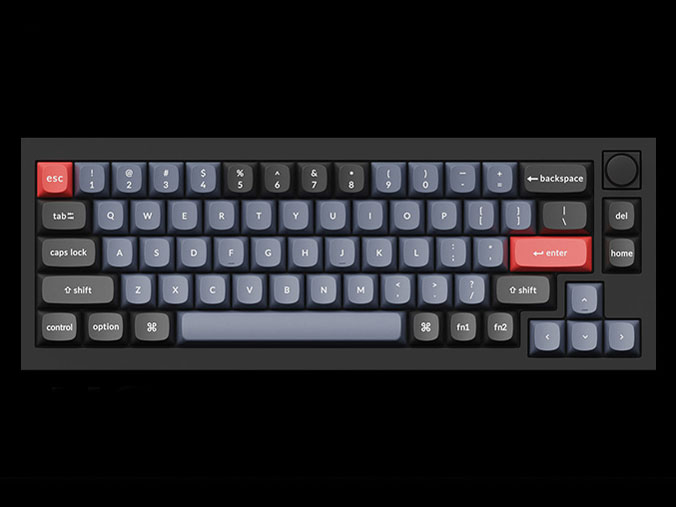 Q2 QMK Custom Mechanical Keyboard �m�u�o�[�W���� Q2-M2-US �� [�J�[�{���u���b�N] �̐��i�摜