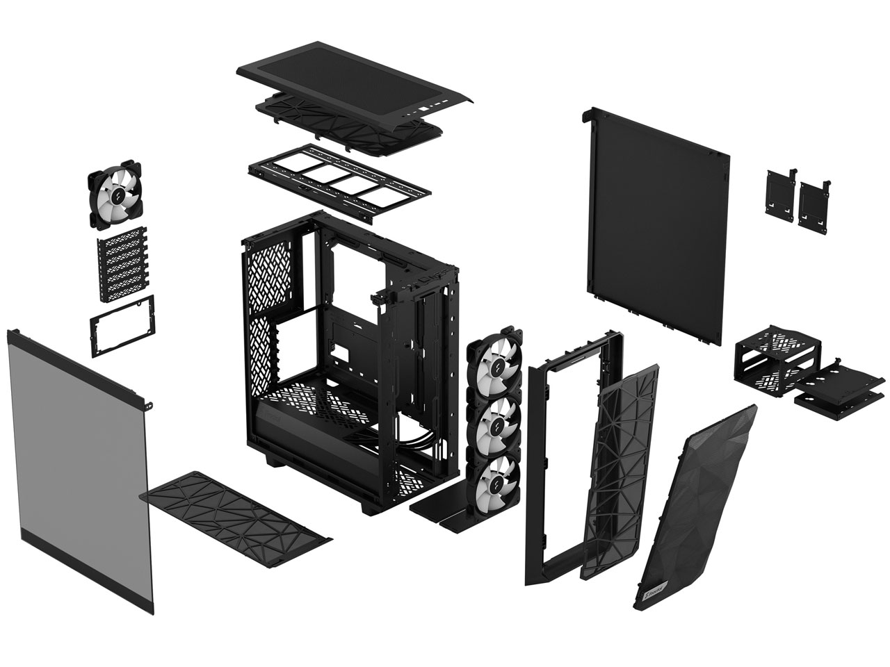 Meshify 2 Compact RGB TG FD-C-MES2C-06 [�u���b�N/���C�g]
