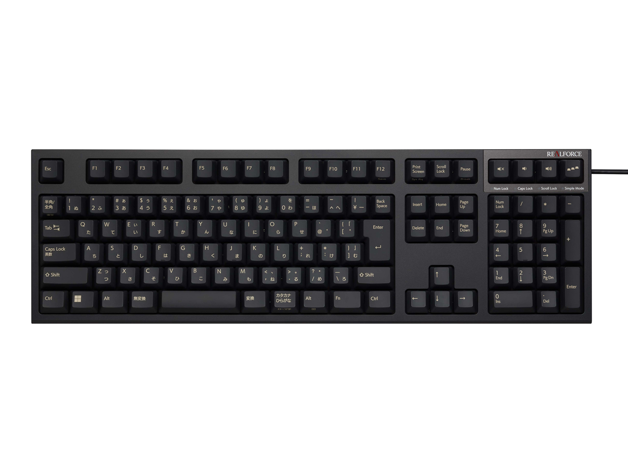 REALFORCE R3S R3SA31 [�u���b�N/�u���b�N] �̐��i�摜