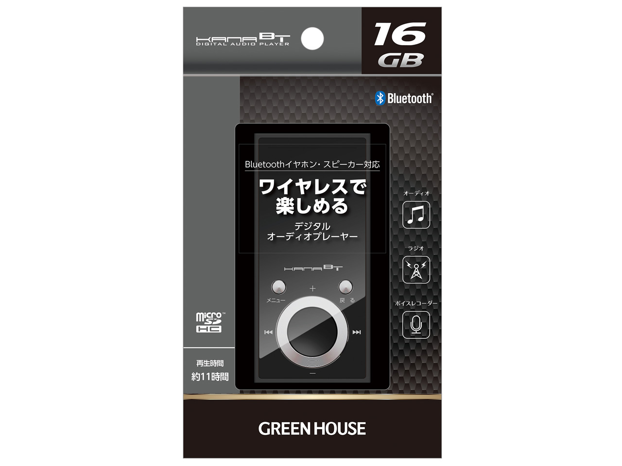 kana BT GH-KANABTS16-BK [16GB �u���b�N]