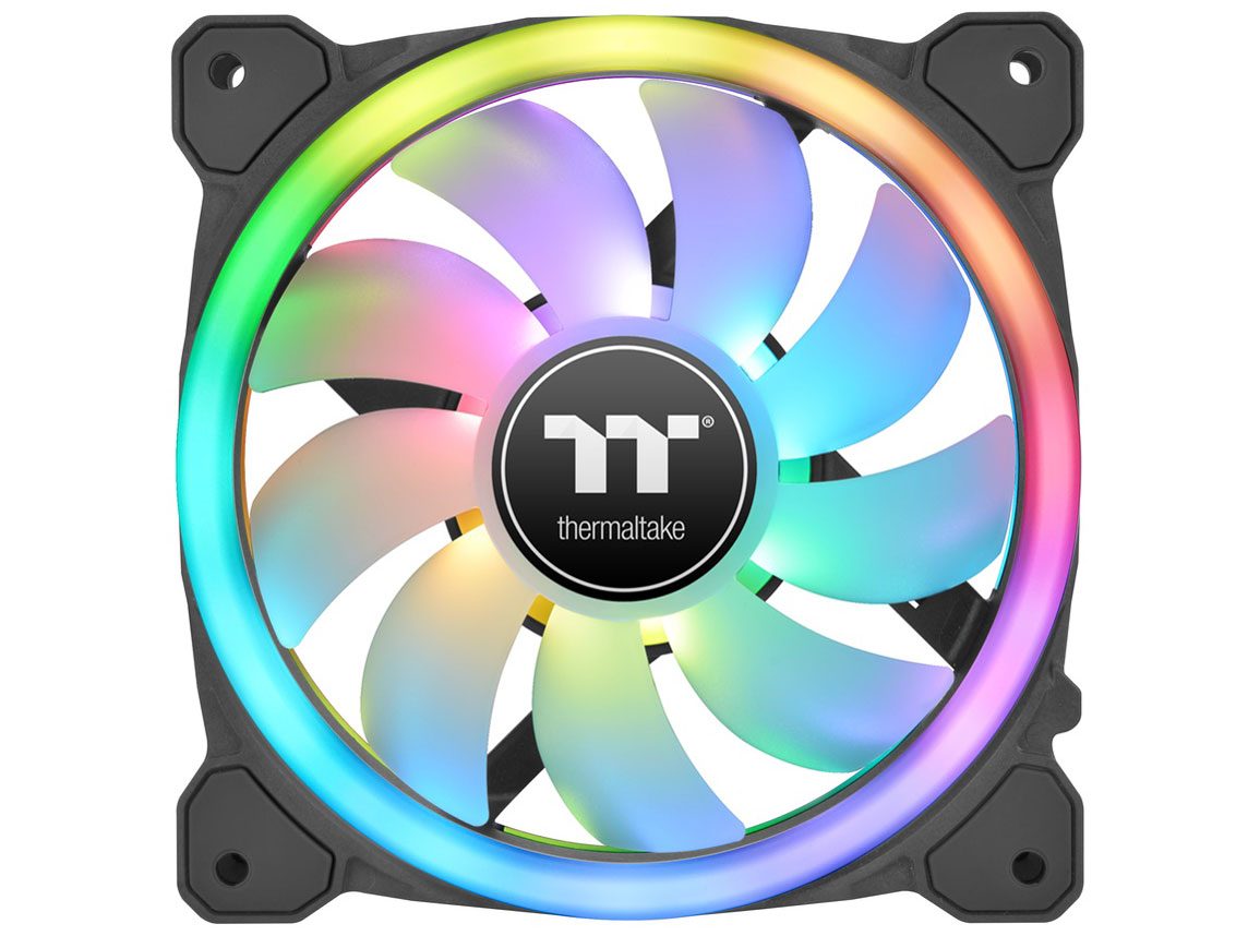 SWAFAN 12 RGB Radiator Fan TT Premium Edition 3Pack CL-F137-PL12SW-A [�u���b�N] �̐��i�摜