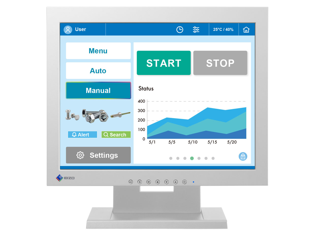 DuraVision FDX1502T-TGY [15�C���` �Z���[���O���C] �̐��i�摜