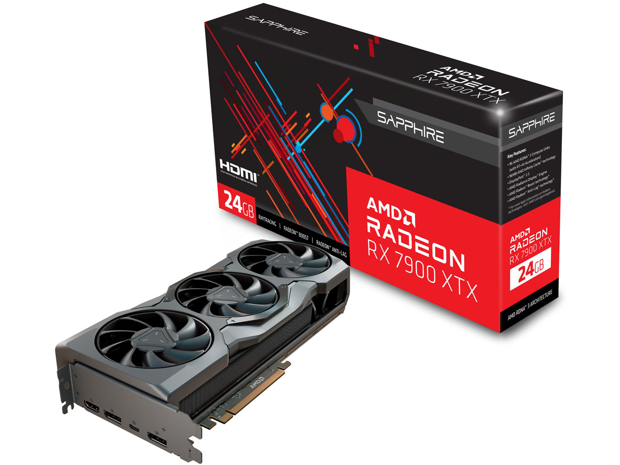 SAPPHIRE AMD RADEON RX 7900 XTX 24GB GDDR6 �������� [PCIExp 24GB] �̐��i�摜
