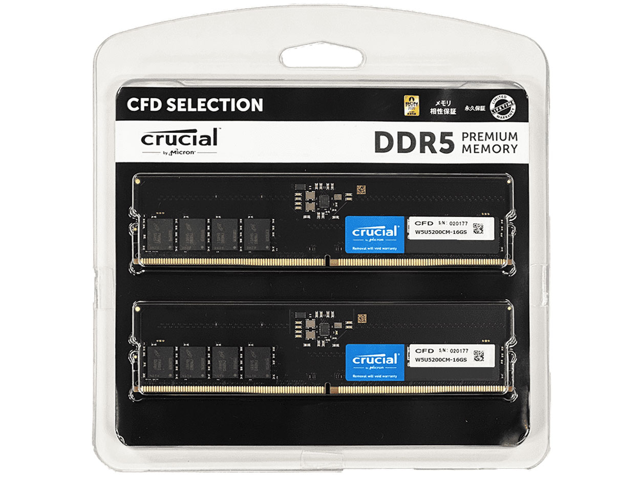 価格.com - W5U5200CM-16GS [DDR5 PC5-41600 16GB 2枚組] の製品画像