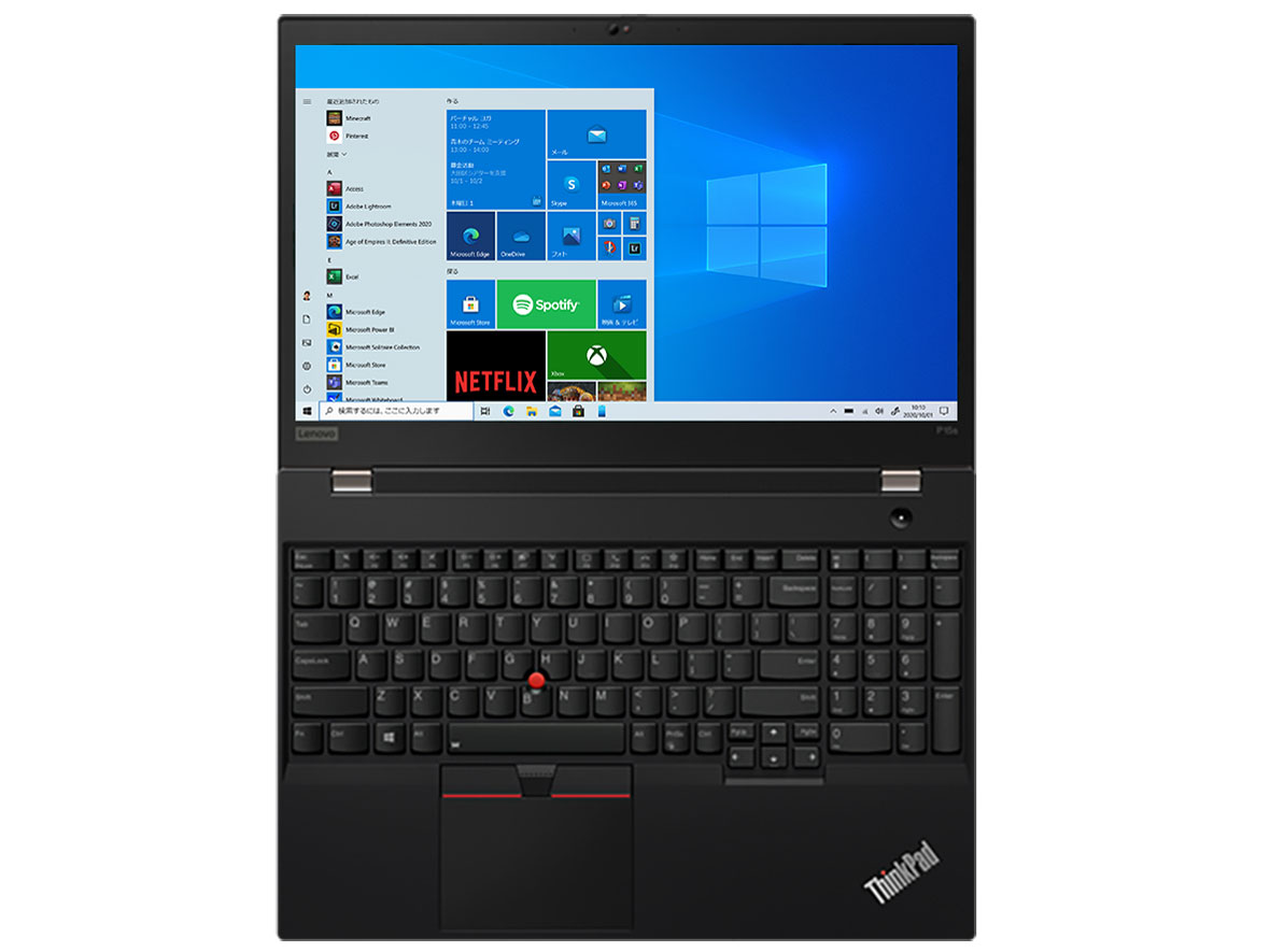 ThinkPad P15s Gen 2 Windows 10 Pro�ECore i7 1165G7�E16GB�������[�E512GB SSD�ENVIDIA T500�E15.6�^�t��HD�t������ 20W7S3CK00 [�u���b�N]