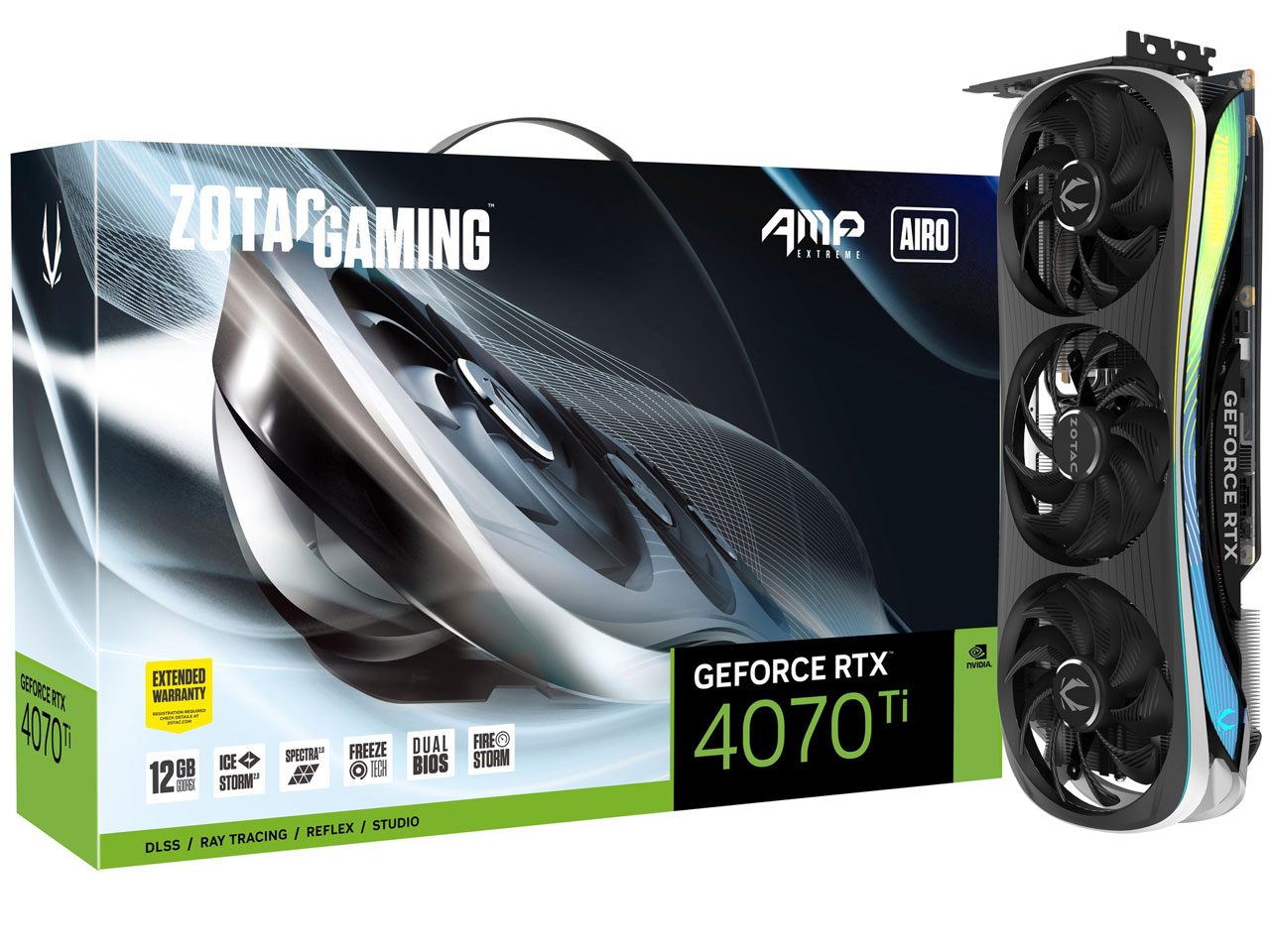 グラフィックボード・グラボ・ビデオカード GeForce RTX 4070 Ti AMP Extreme AIRO ZOTAC ZOTAC GAMING GeForce RTX 4070 Ti AMP Extreme AIRO ZT