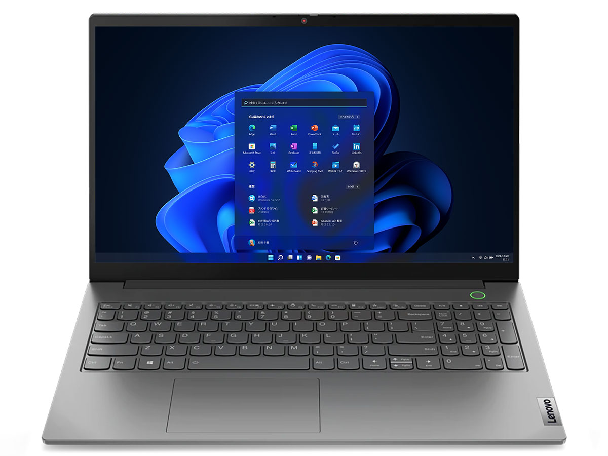 ThinkBook 15 Gen4 AMD Windows 11 Pro�ERyzen 5 5625U�E16GB�������[�E512GB SSD�E15.6�^�t��HD�t������ 21DL007XJP [�~�l�����O���[] �̐��i�摜