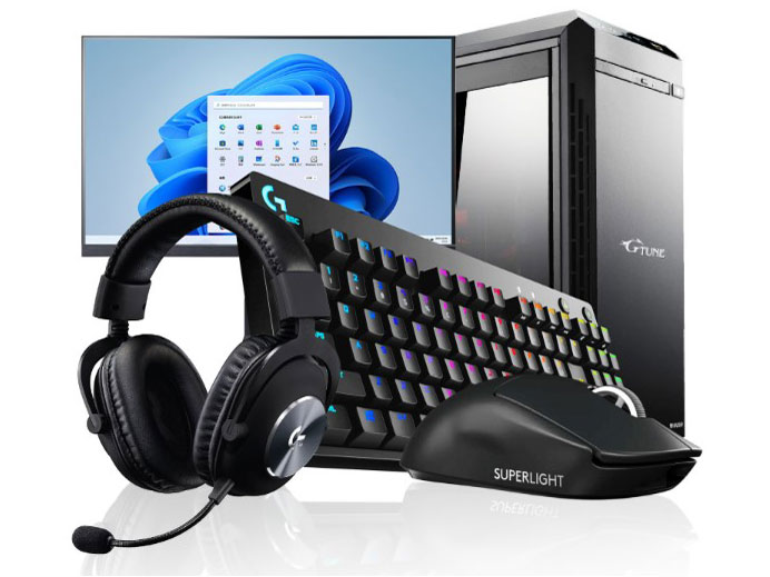 G-Tune HM-A-G-AL Ryzen 5 4500/RTX 3060Ti/16GB������/512GB NVMe SSD���� ���j�^�[�Z�b�g���f�� #2212HM-AB550W11-3060Ti-G-AL �̐��i�摜