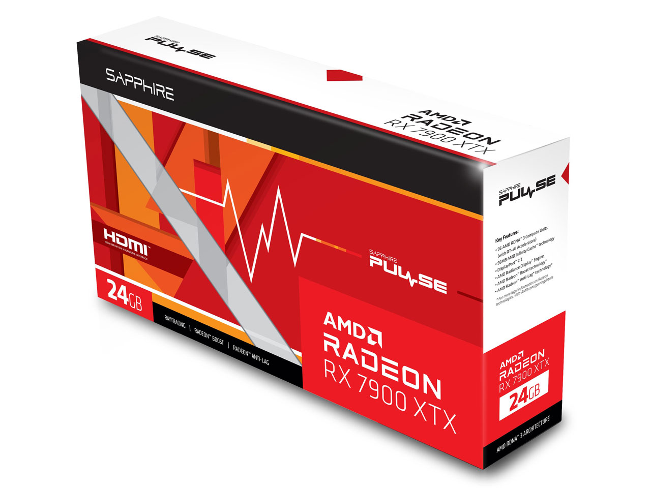 SAPPHIRE PULSE Radeon RX 7900 XTX GAMING OC 24GB GDDR6 [PCIExp 24GB]