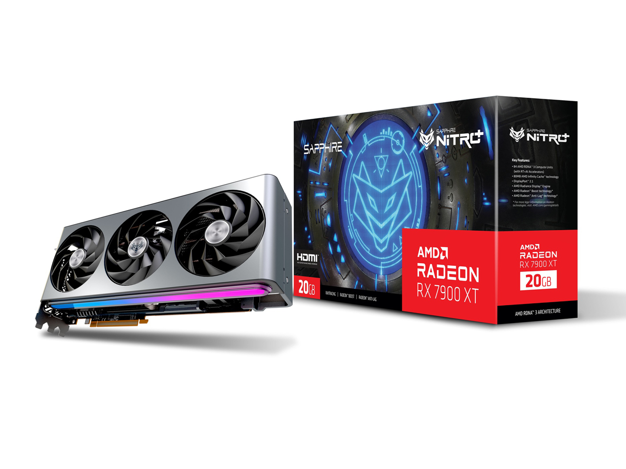 SAPPHIRE NITRO+ Radeon RX 7900 XT GAMING OC VAPOR-X 20GB GDDR6 [PCIExp 20GB] �̐��i�摜