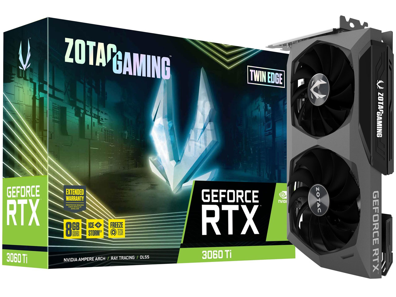 ZOTAC GAMING GeForce RTX 3060 Ti GDDR6X Twin Edge ZT-A30620E-10P [PCIExp 8GB] �̐��i�摜