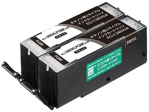 ECI-C380XLB-2P [�L���m���p BCI-380XLPGBK �u���b�N2�p�b�N] �̐��i�摜
