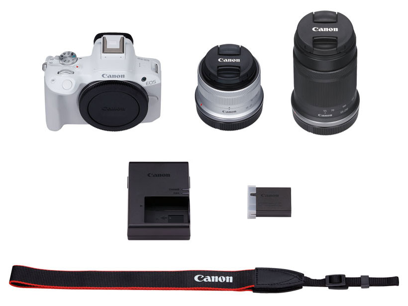 EOS R50 �_�u���Y�[���L�b�g [�z���C�g]