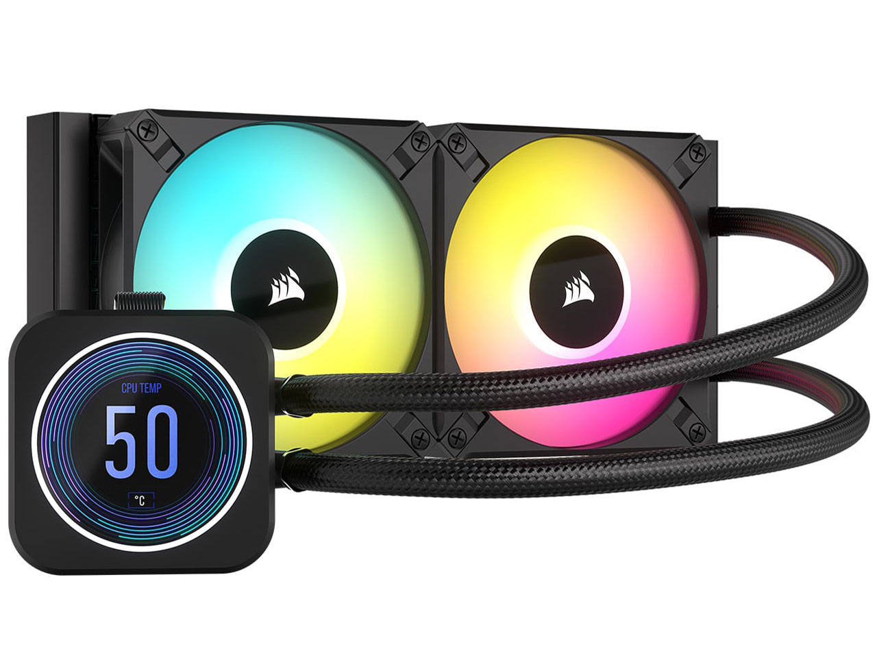 iCUE H100i ELITE LCD XT CW-9060074-WW [�u���b�N] �̐��i�摜