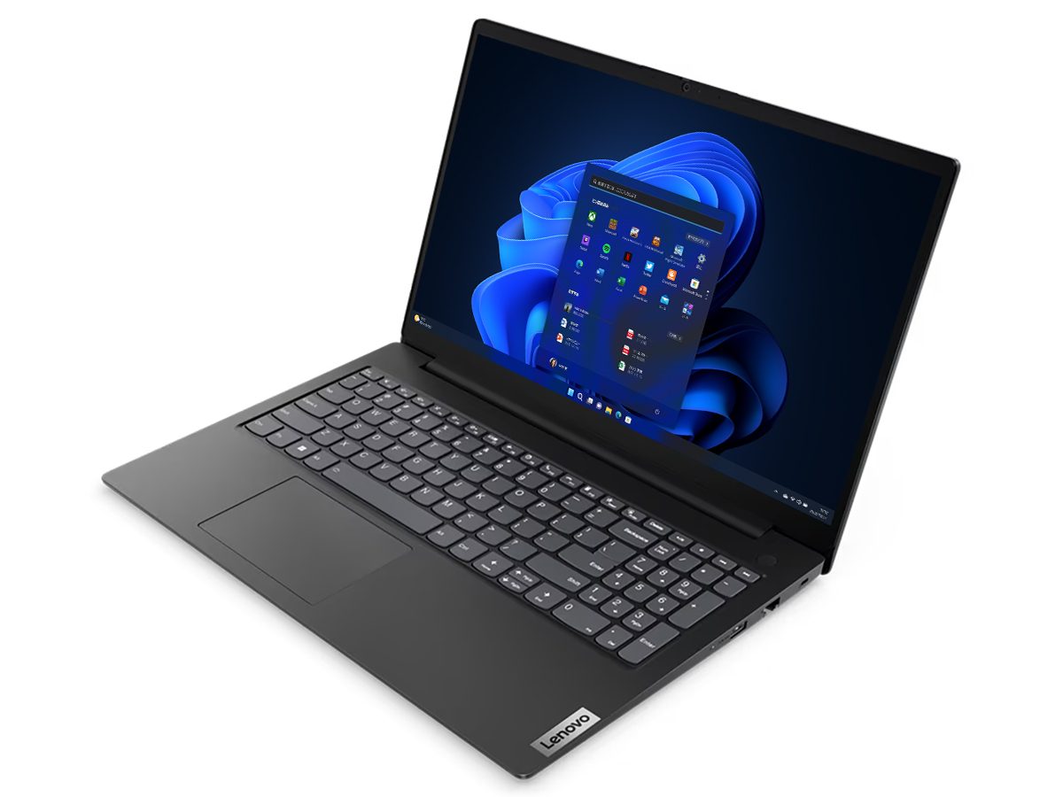 Lenovo V15 Gen 4 AMD Windows 11 Pro�ERyzen 5 7520U�E8GB�������[�E256GB SSD�E15.6�^�t��HD�t������ 82YU00THJP [�u���b�N] �̐��i�摜
