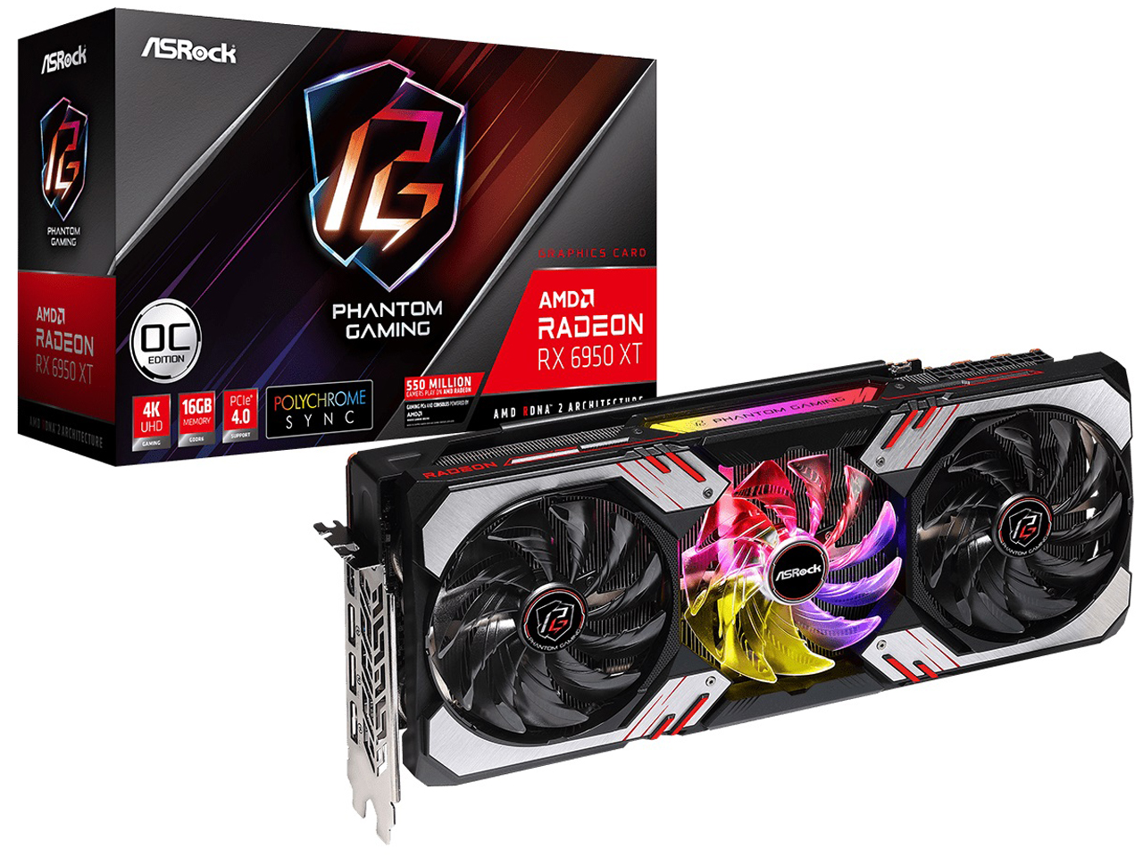 Radeon RX 6950 XT Phantom Gaming 16GB OC [PCIExp 16GB] �̐��i�摜