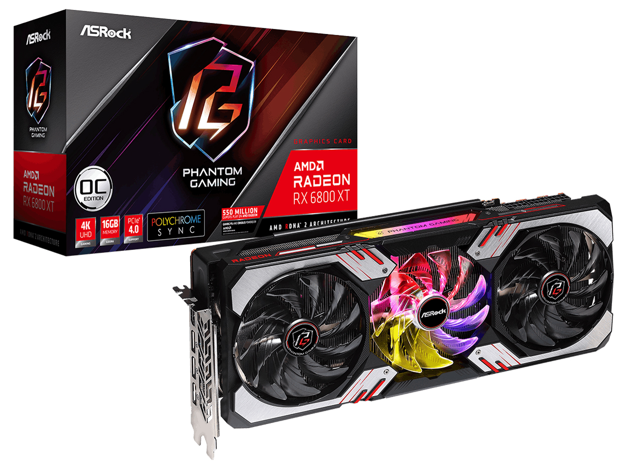 Radeon RX 6800 XT Phantom Gaming 16GB OC [PCIExp 16GB] �̐��i�摜